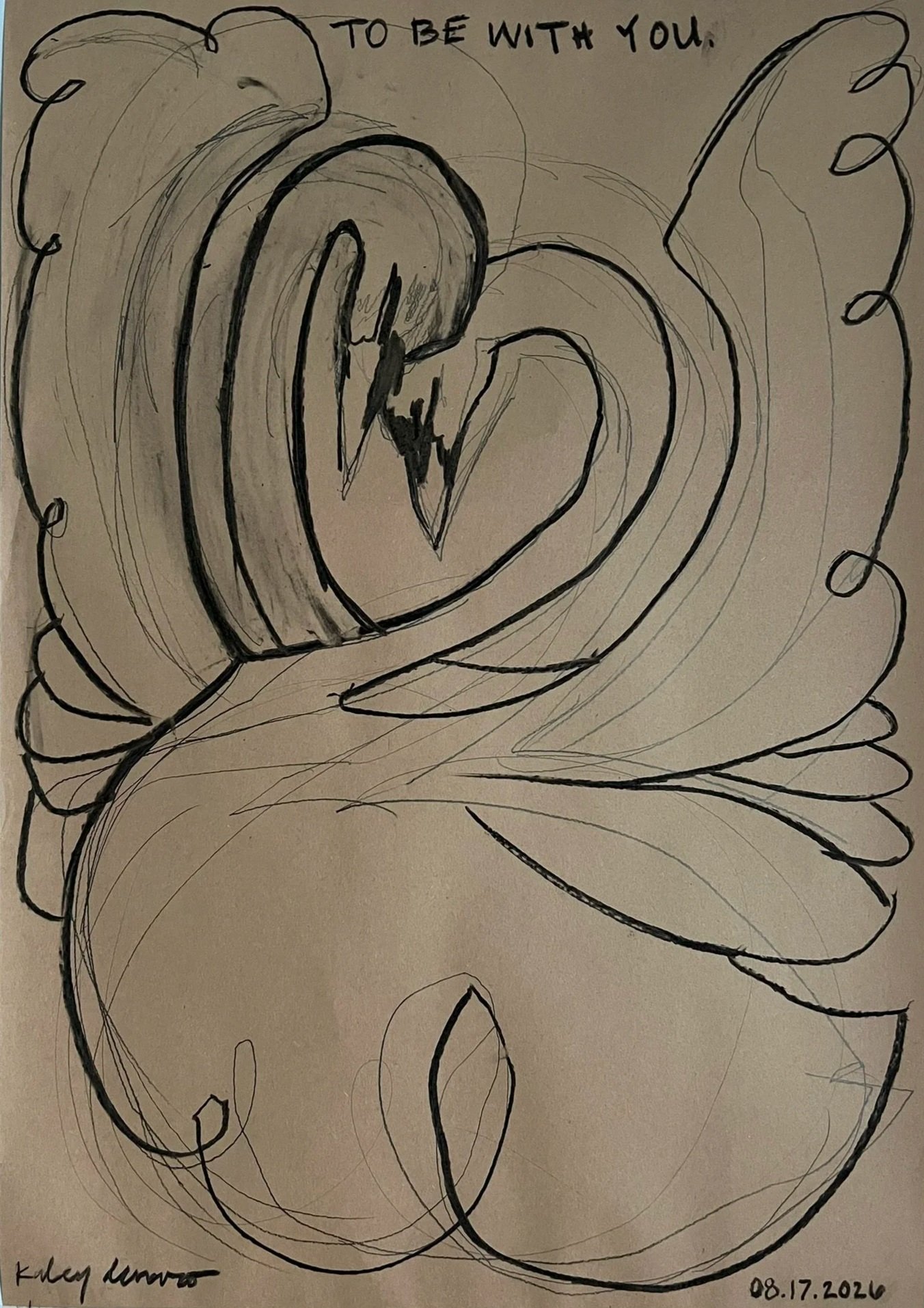 initial sketch | charcoal on brown 18"x24" sketch paper