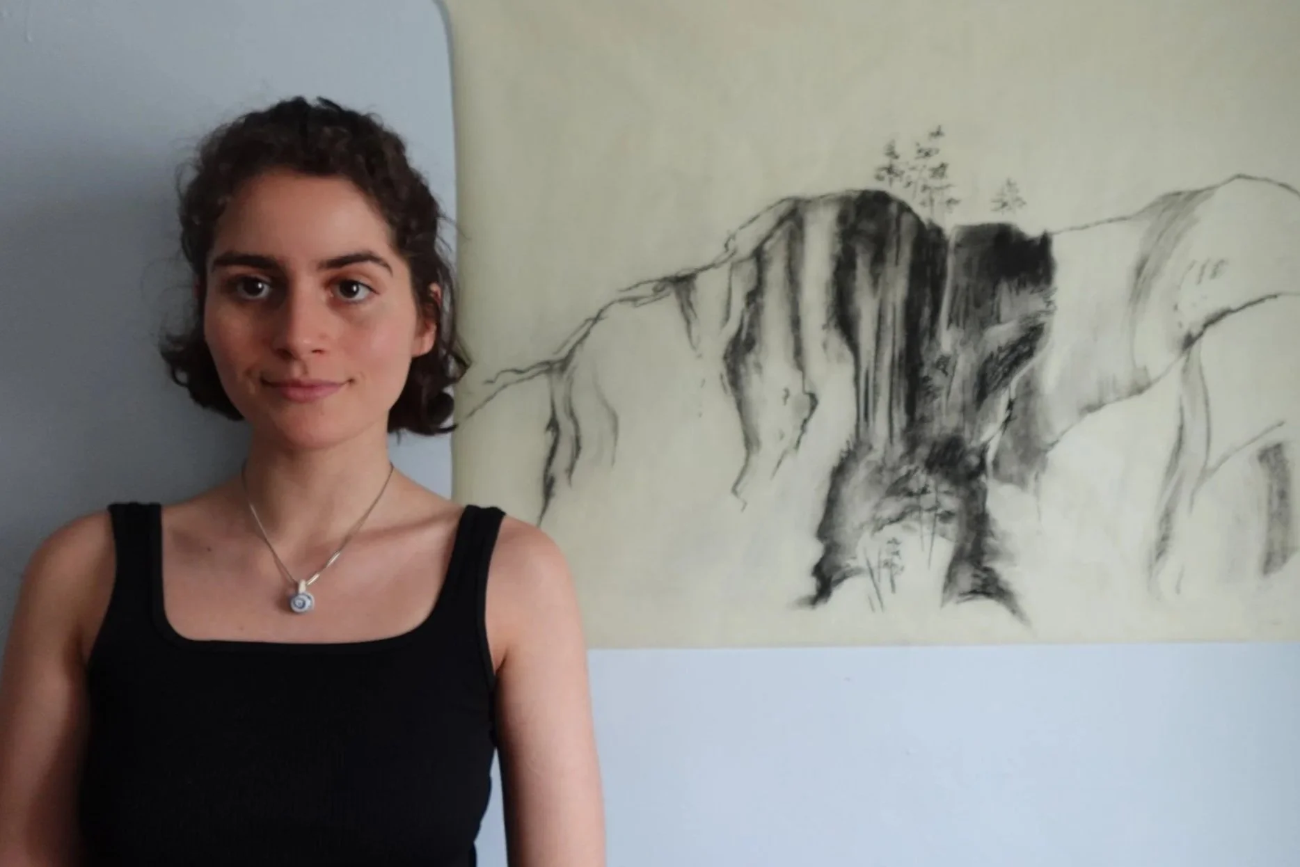 portrait with sketch