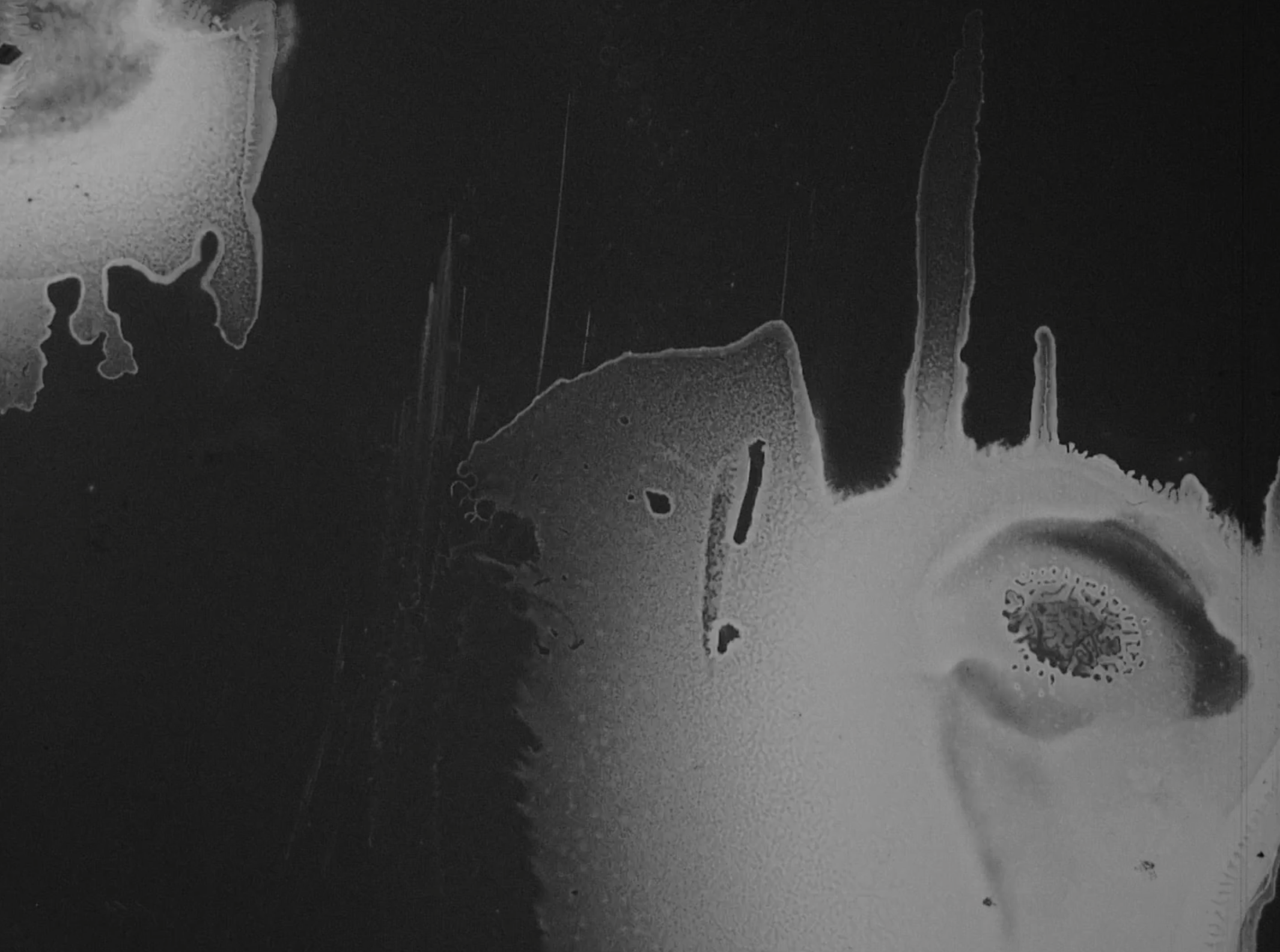 Film still from "Cosmic Goo: A Short Film About Ectoplasm" (2026), Rhona Eve Clews