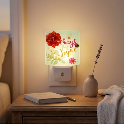 Handmade Resin Night Light – Proverbs 3:5 Scripture Art, Faith Encouragement Home Decor
