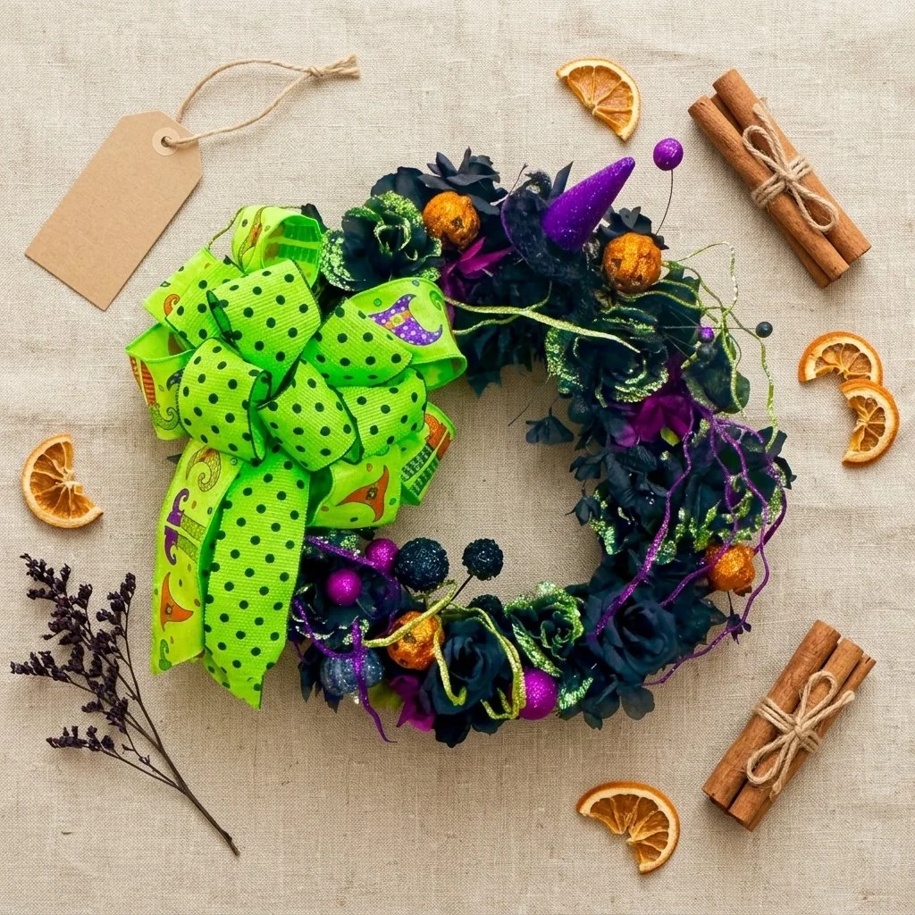 Colorful Fun Halloween Wreath