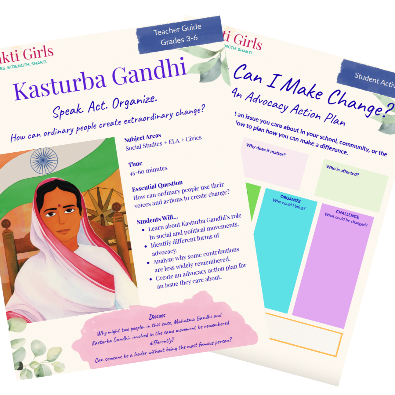 *Free* Kasturba Gandhi: Be The Change | Classroom Lesson