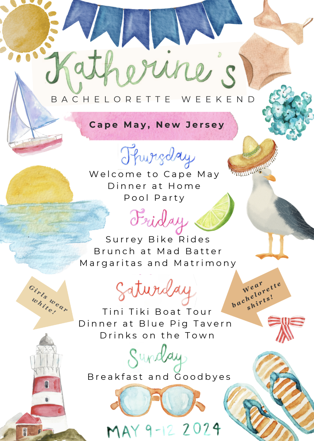 Bachlorette Party Invitations