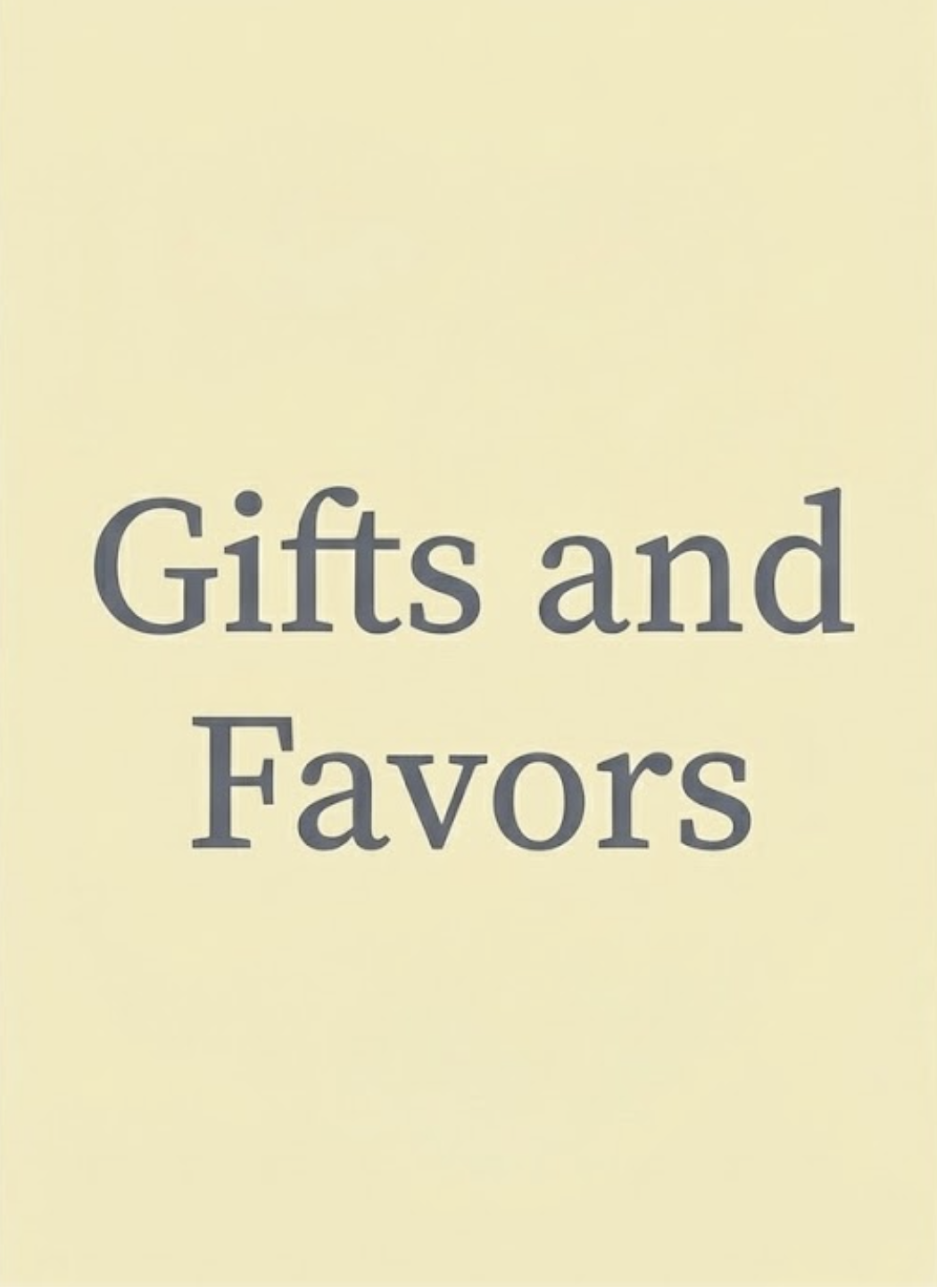 Wedding Party Gifts & Guest Favors