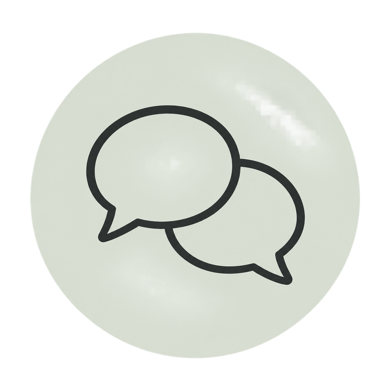 Illustration of two speech bubbles.