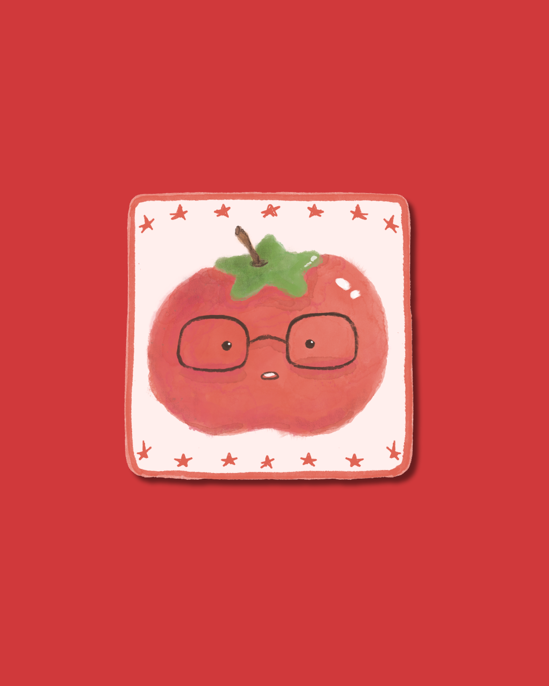 nerdy tomato sticker