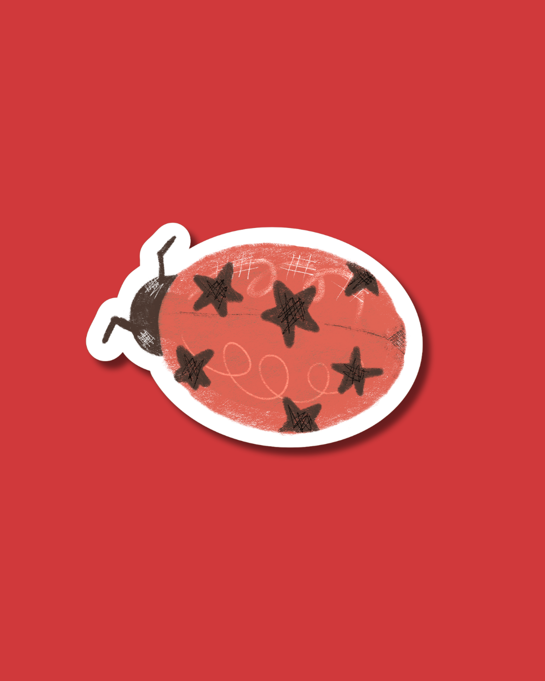 starry ladybug sticker