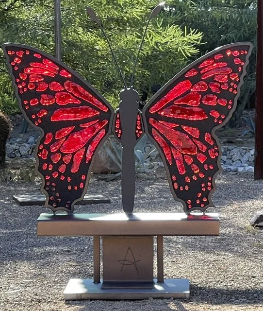 Red Butterfly Bench