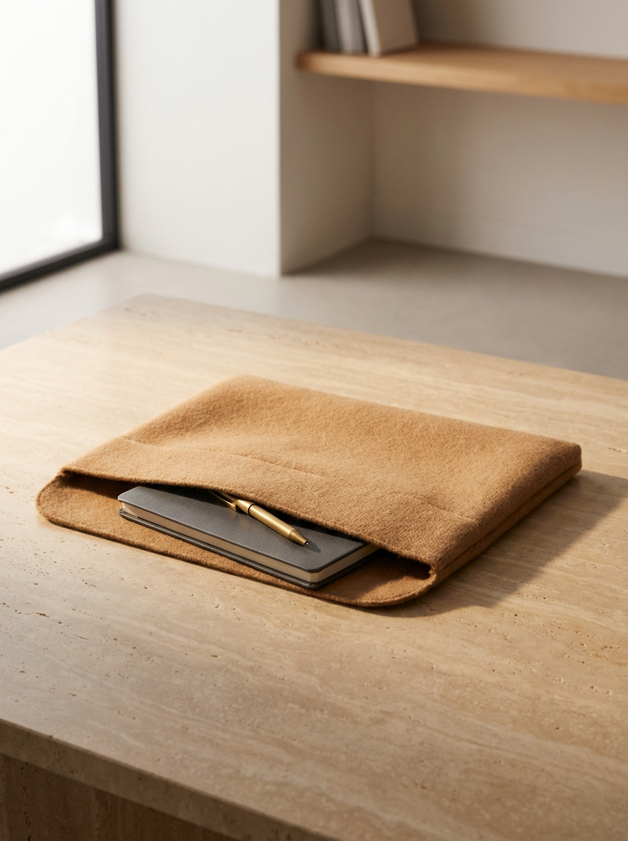 Cashmere Document Pouch