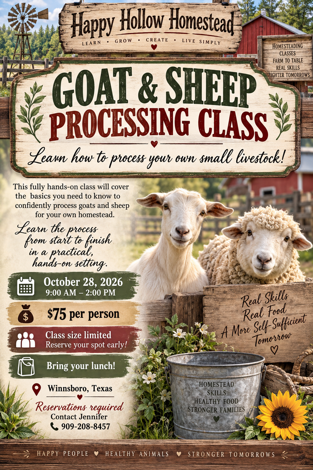 Goat & Sheep Processing Class