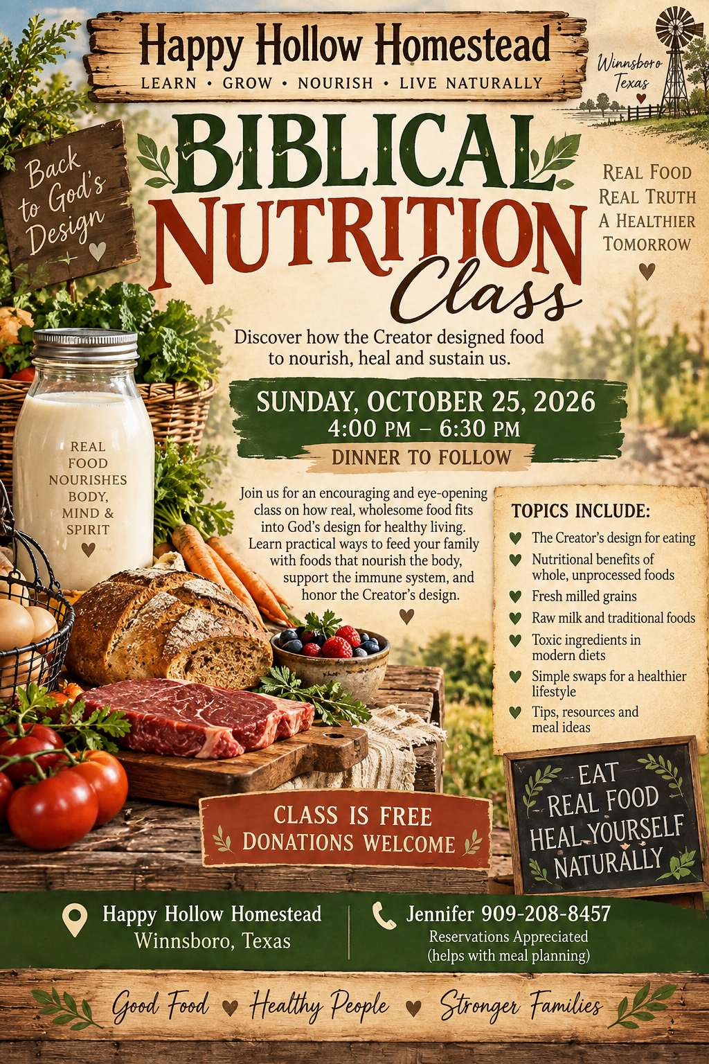 Biblical Nutrition Class