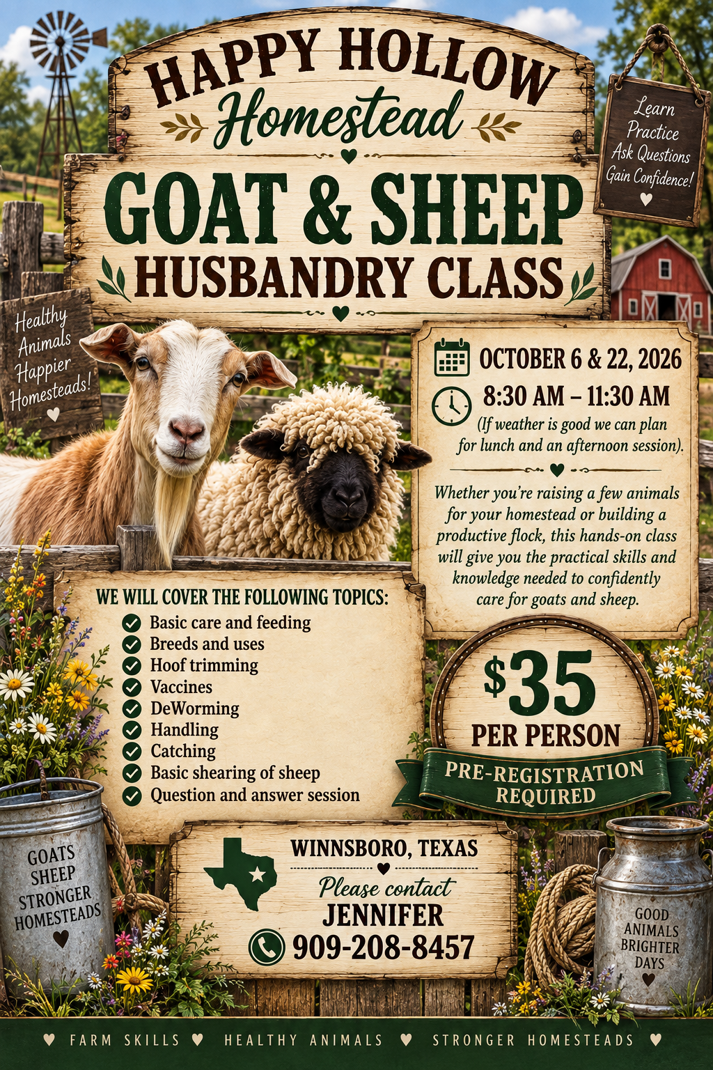 Goat & Sheep Husbandry Class