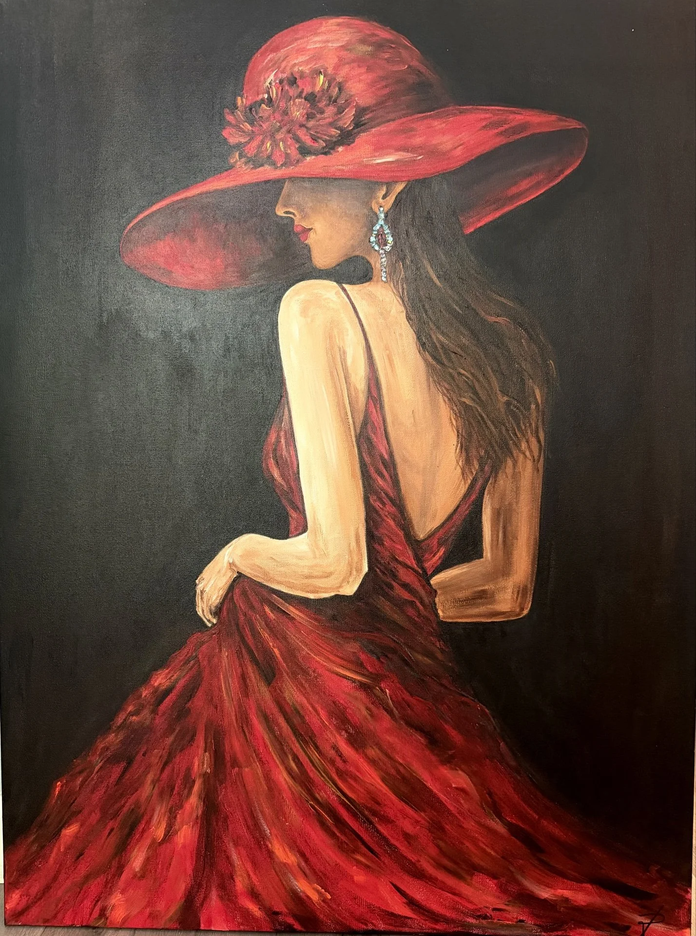 Lady in Red - Art Print