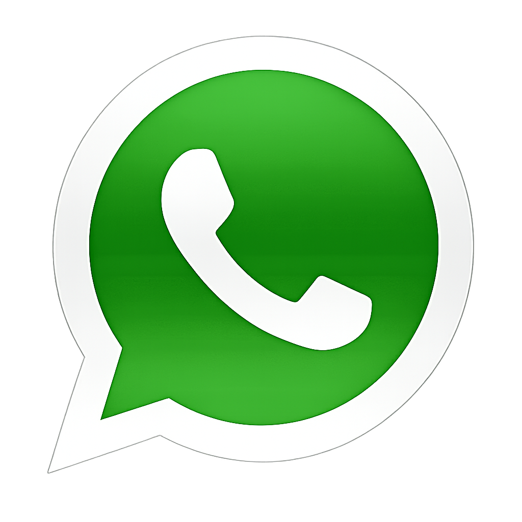 Icono de WhatsApp en color verde con un teléfono móvil en el centro.