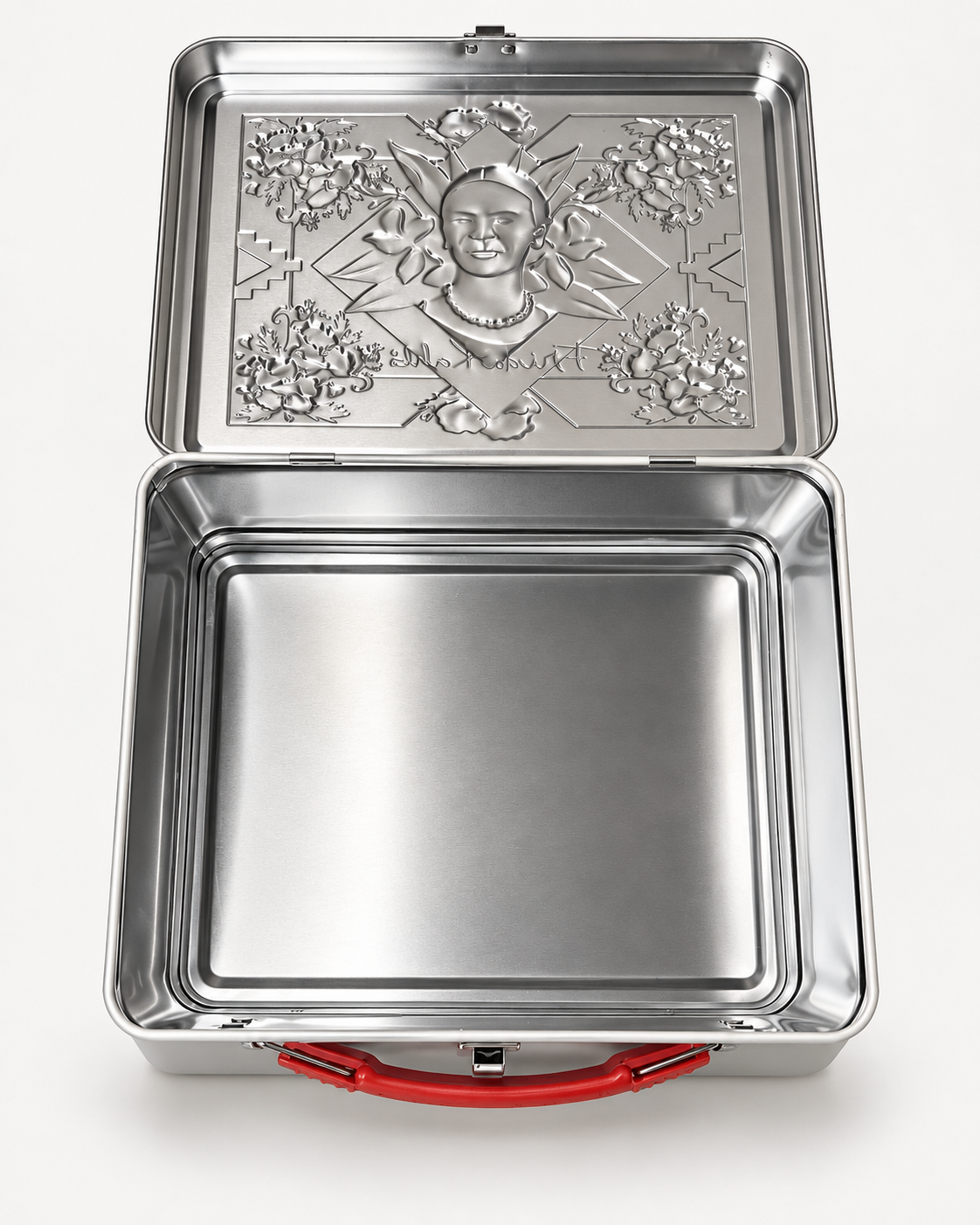 Frida Kahlo Floral Metal Lunch Box Tin — 2019 Licensed Collectible