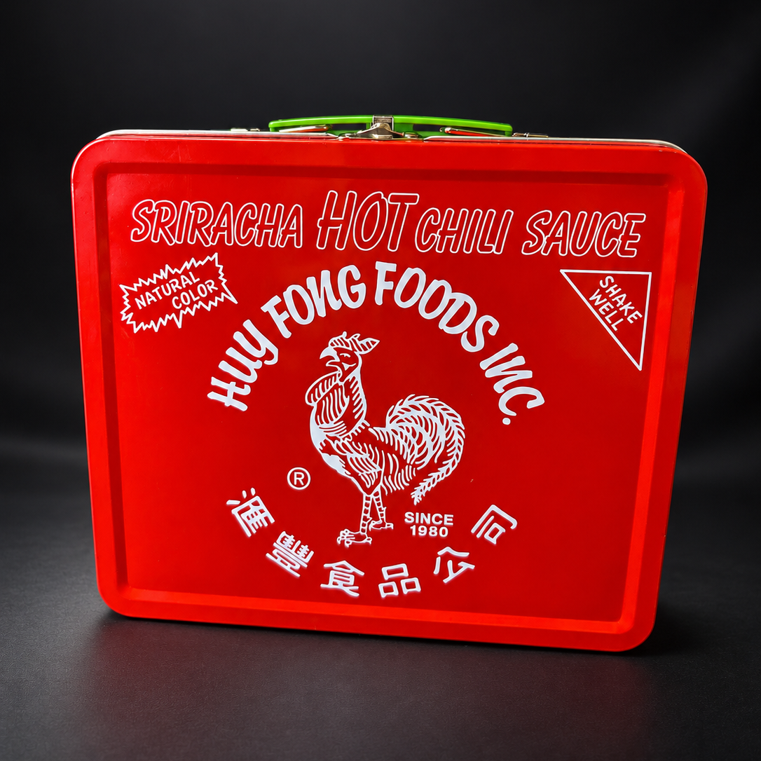 Sriracha Hot Chili Sauce Metal Lunchbox