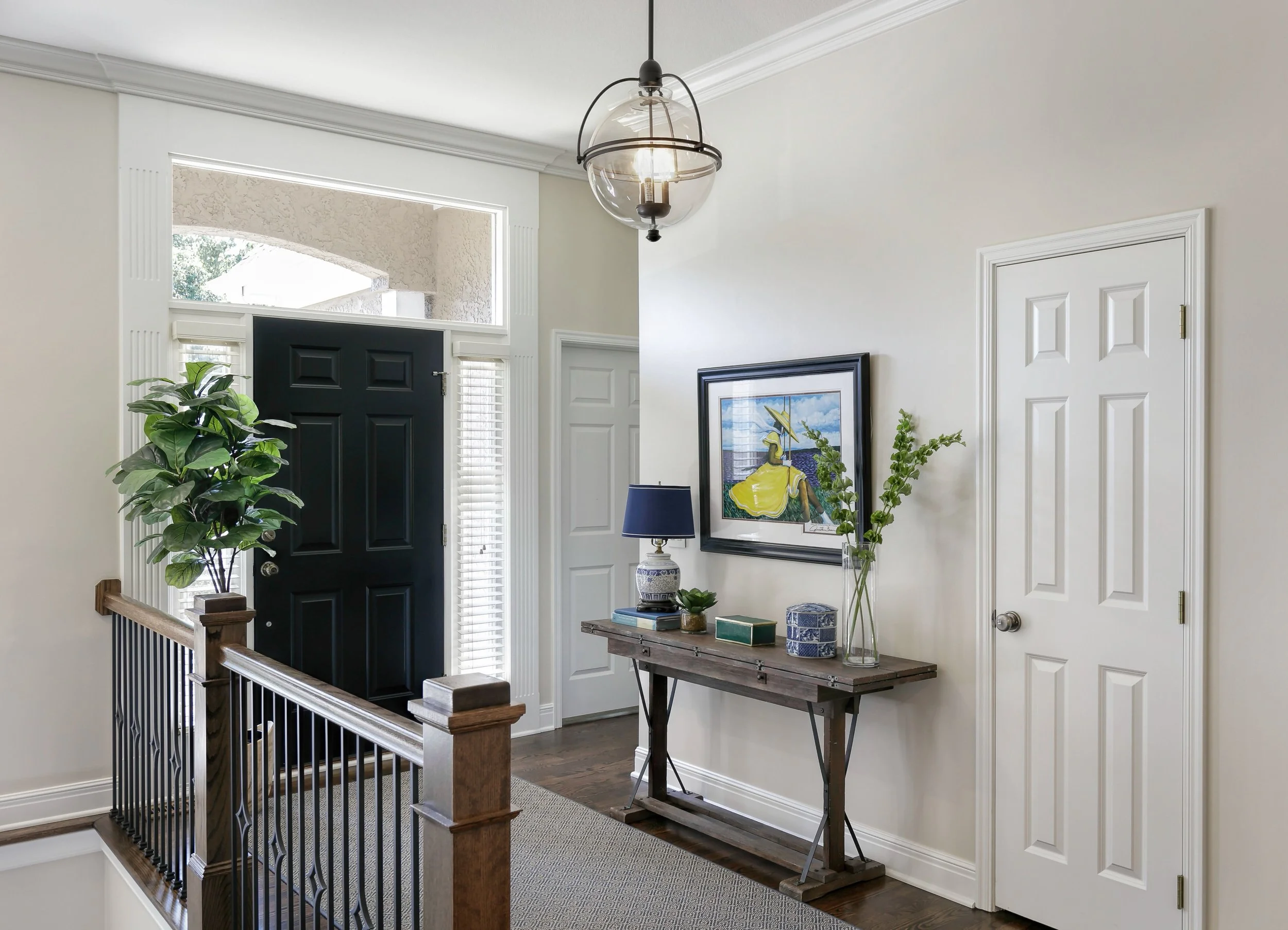 Entryway Casual Comfort Interior Design by Amy Krause Designs Kansas City, KS.jpg