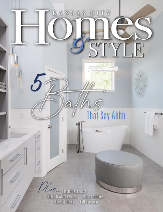 Kansas City Homes & Style October 2022 issue featuring Amy Krause Design in Designer Showcase.
