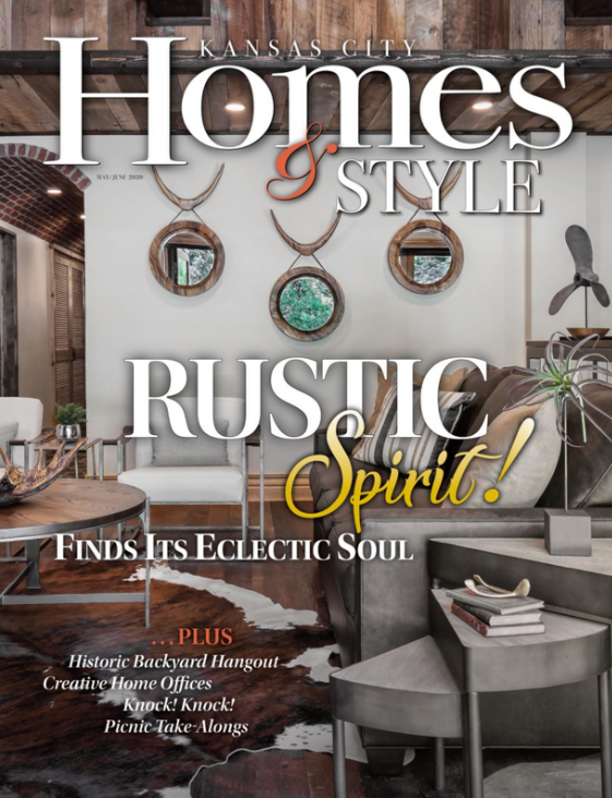 Kansas City Homes & Style May 2020 issue featuring Amy Krause Design home office and Making This House Their Home