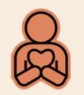 Icon of person holding a heart with hands