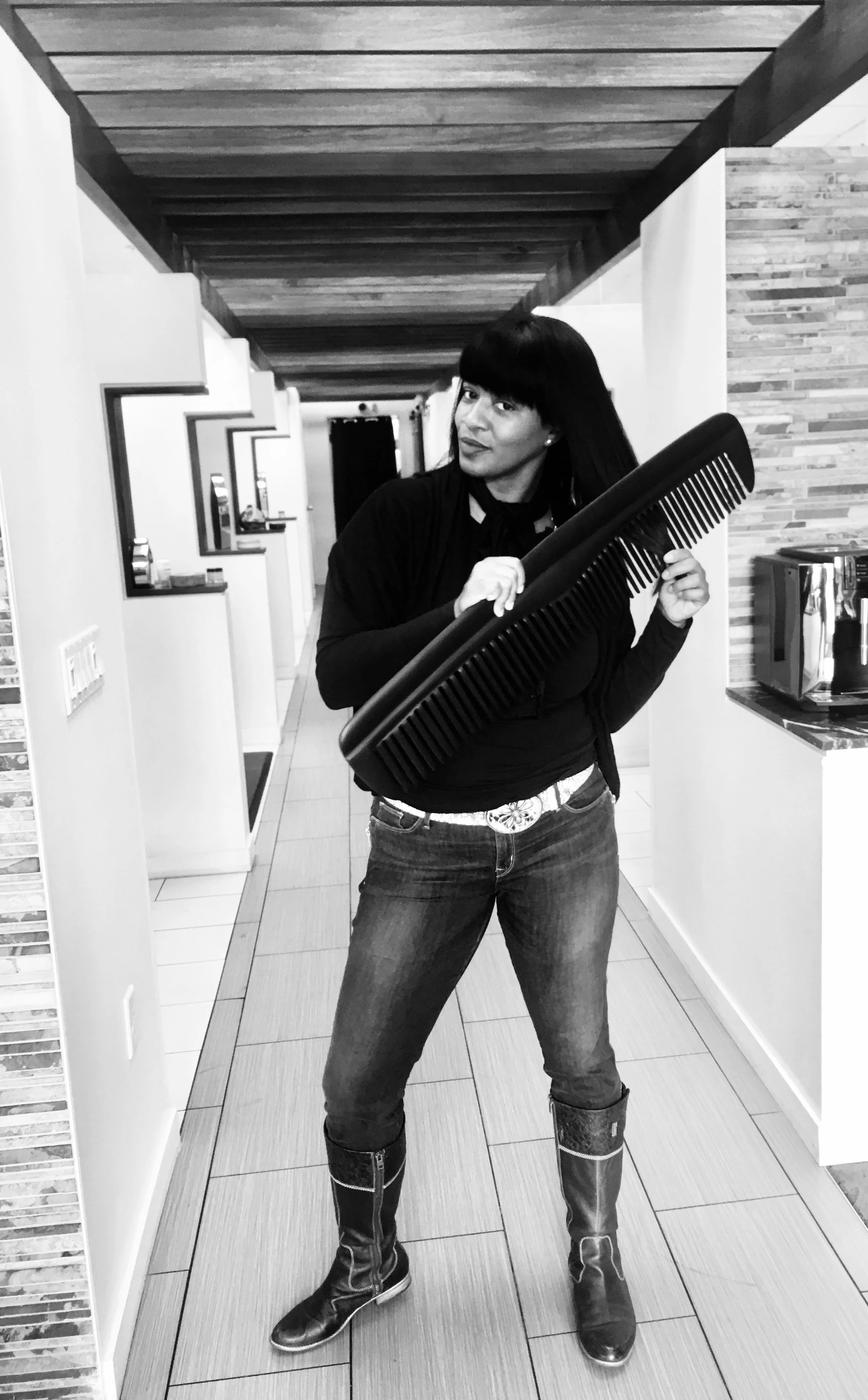 Katrina with Comb