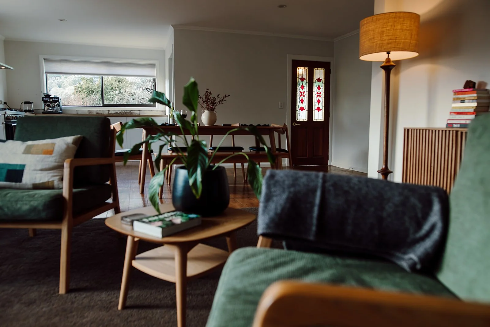 Living room at Aurum Retreat boutique accommodation in Reefton