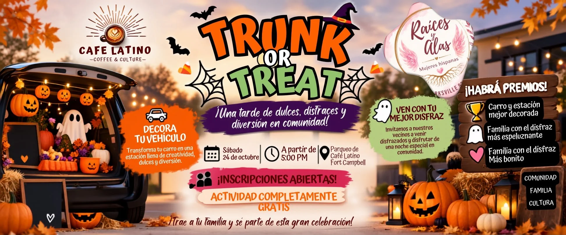 Trunk or Treat- Raíces & Alas