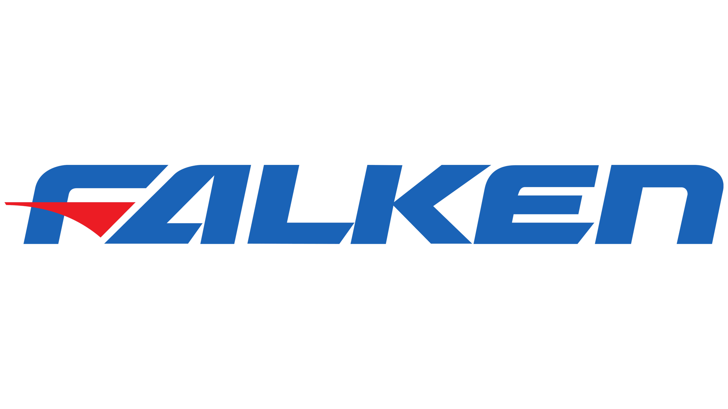 Falken logo in blue with red and black accents.
