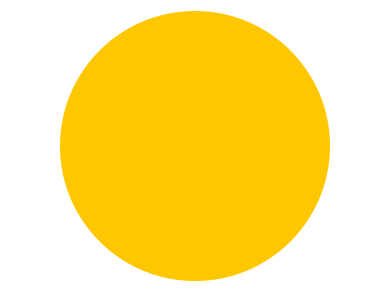 A small yellow dot used as a creative page divider.