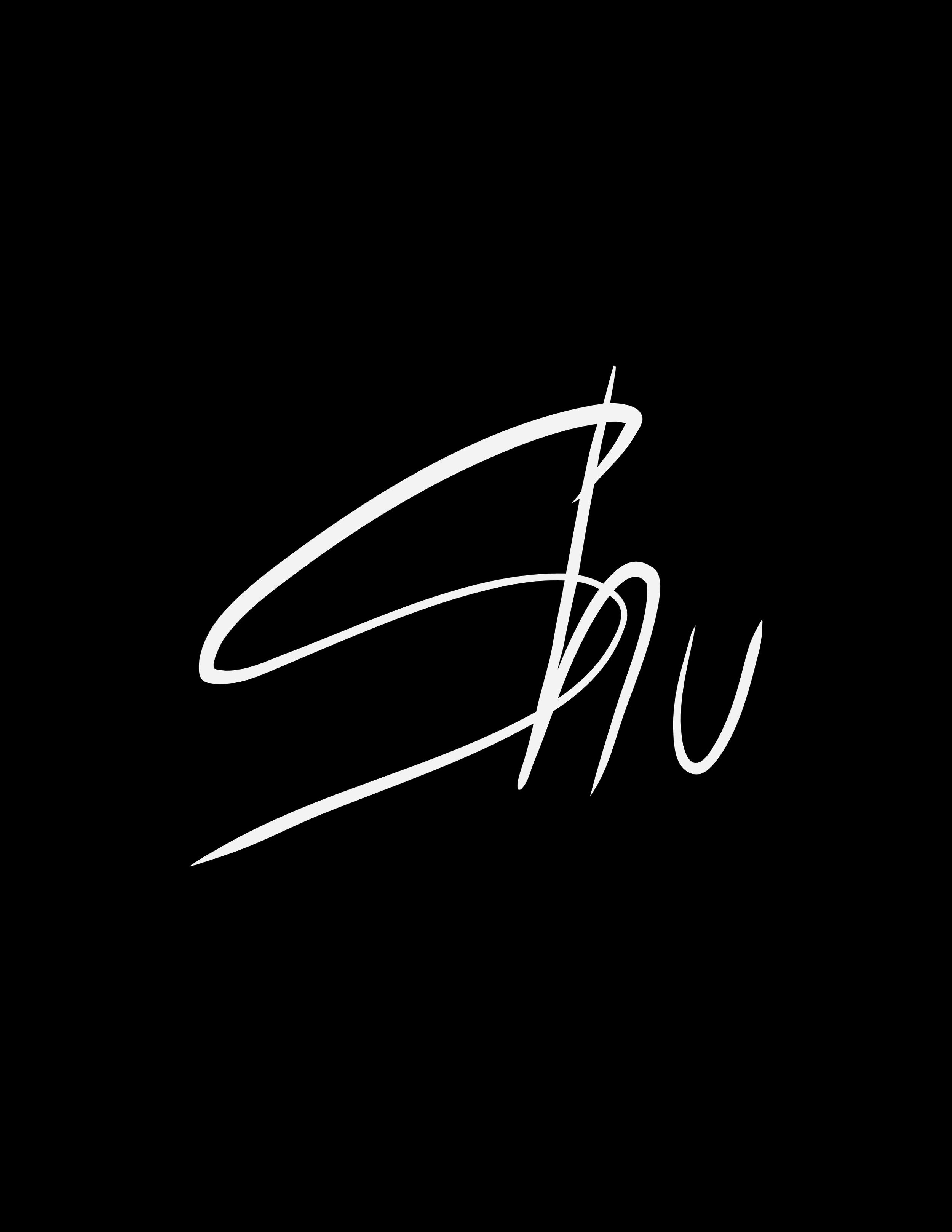 White cursive text on a black background that reads "CEO".