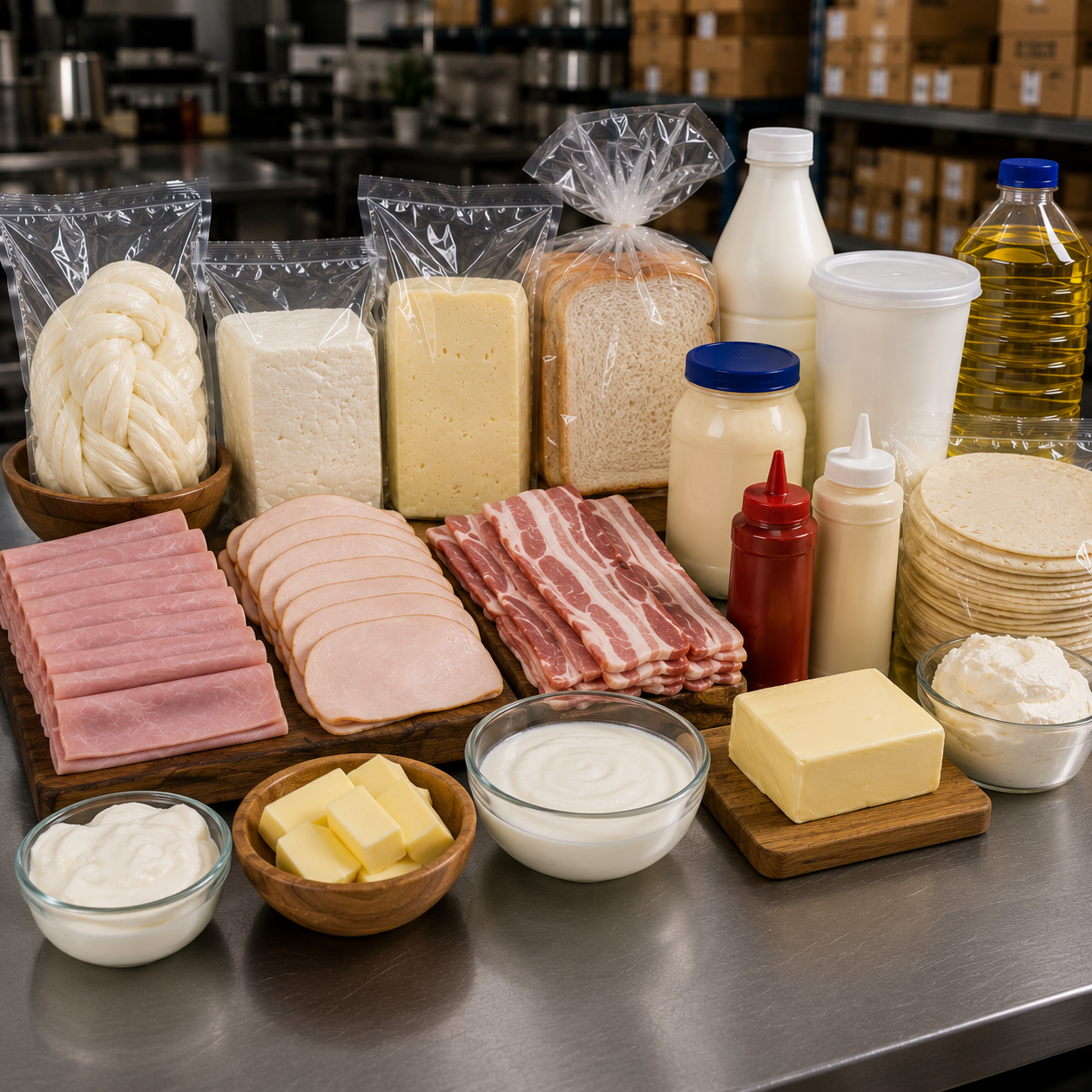 CAFETERIAS

Productos para cafeterías enfocados en desayunos, sándwiches, chapatas y diferentes preparaciones. Quesos, jamón, pechuga de pavo, lácteos, pan, aderezos y complementos, con soluciones adaptadas al consumo de cada establecimiento.