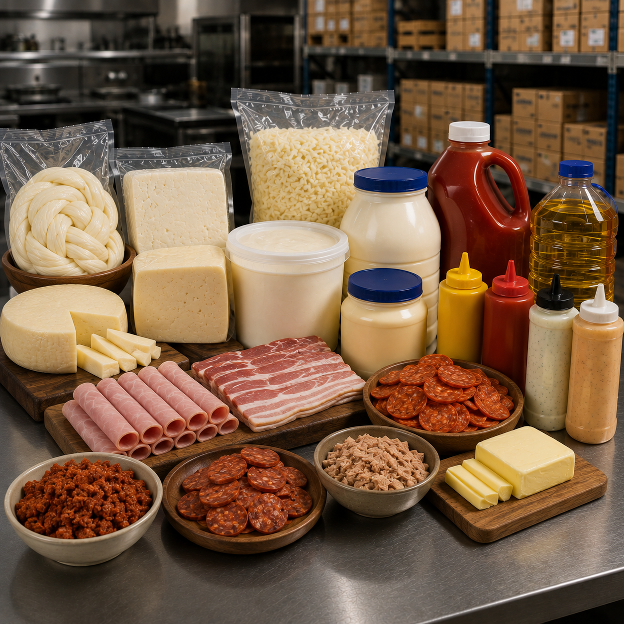 COMEDORES INDUSTRIALES

Abastecimiento pensado para operaciones que requieren mayor volumen, variedad y continuidad de suministro. Integramos lácteos, quesos, carnes frías, aceites, abarrotes y productos institucionales, con opciones de pedidos recur
