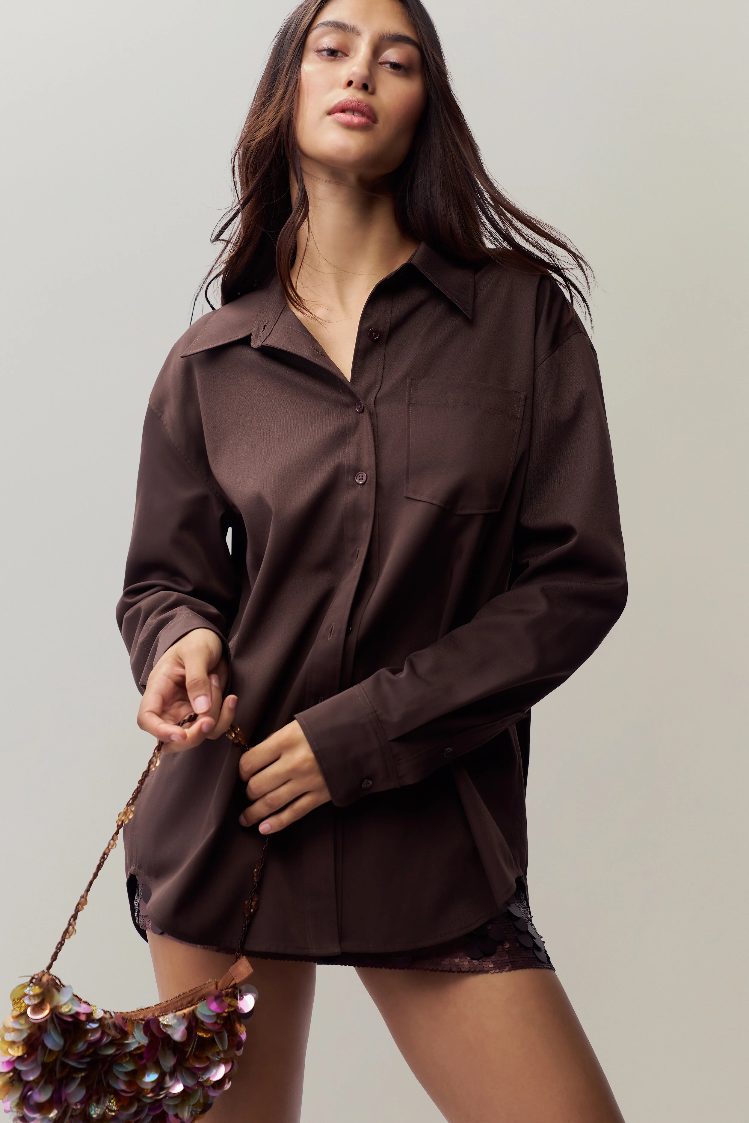 Oona_Button_Down_Low_Rise_Paillette_Skirt_Chocolate.png