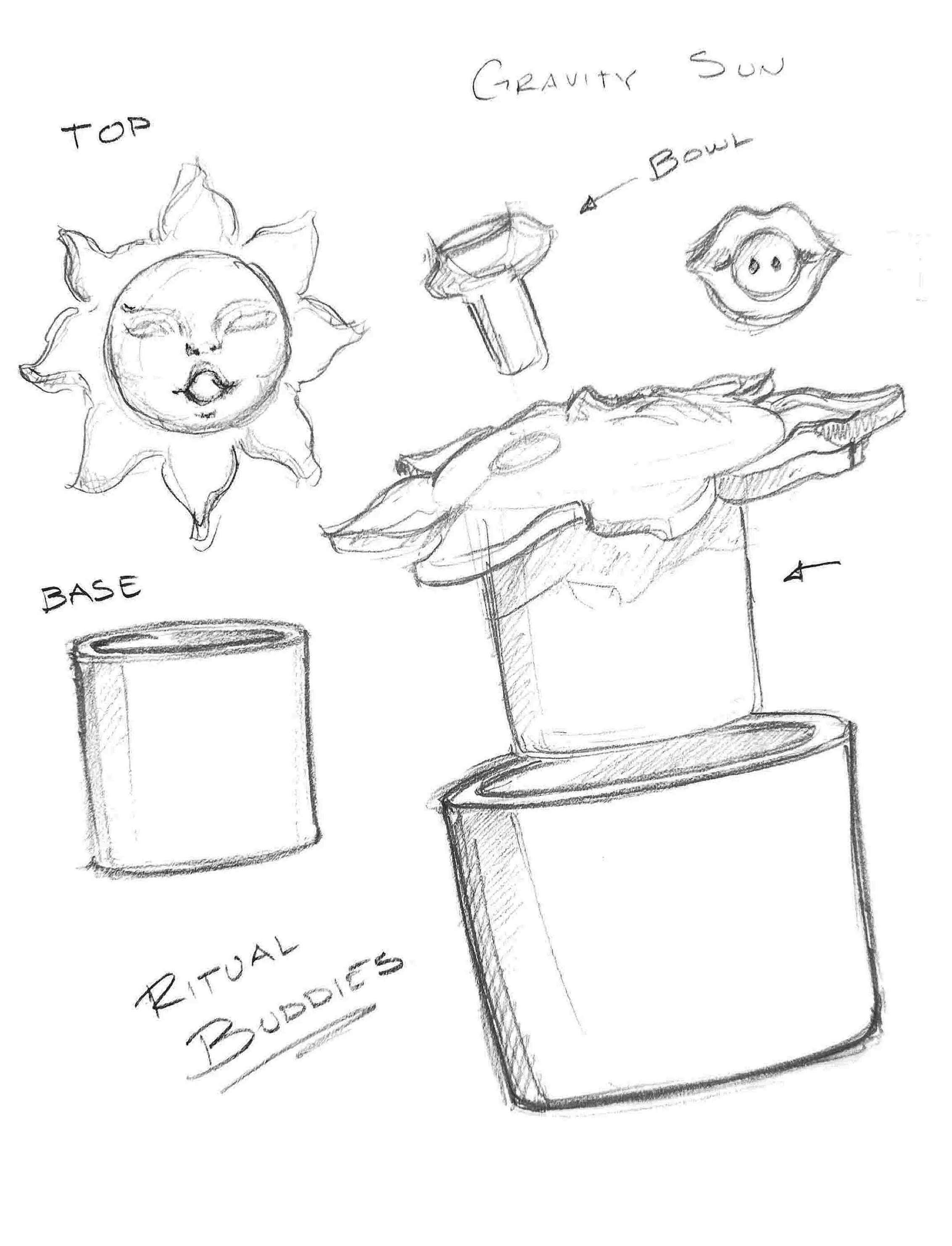 Handcrafted Sunburst Gravity Bong - Prototype