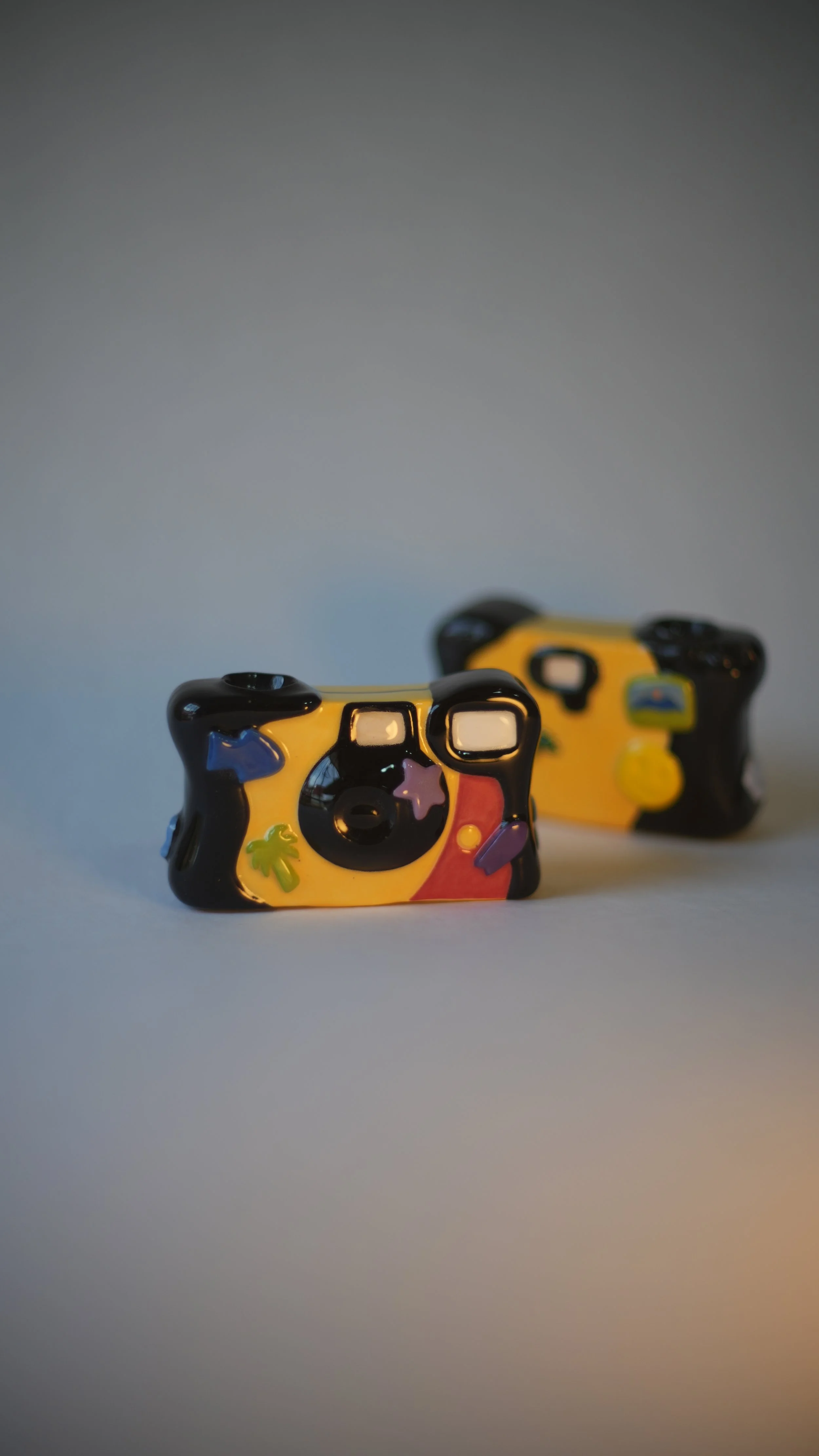 Retro Camera Pipe Handmade Ceramic