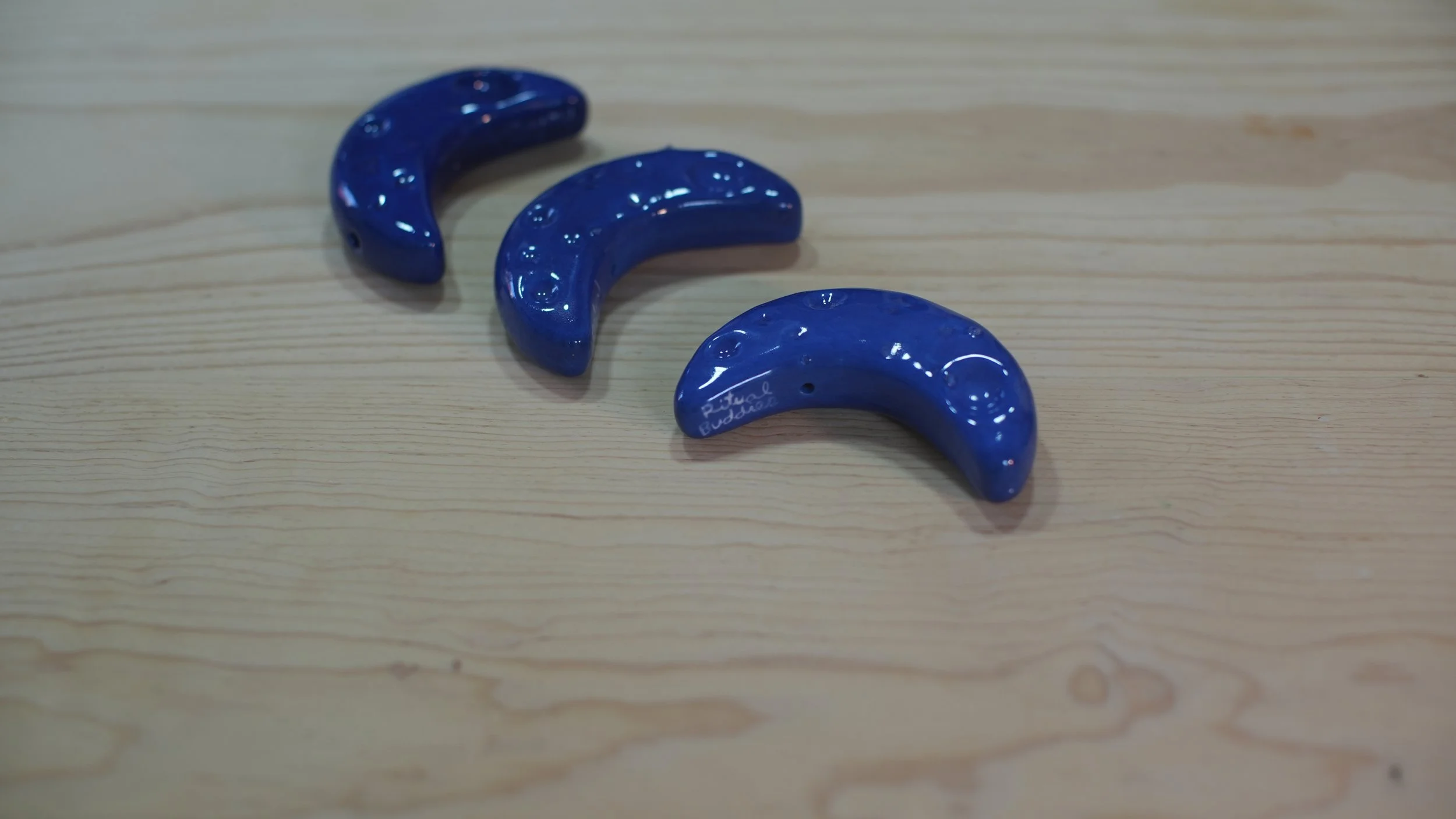 Crescent Moon Ceramic Handmade Pipe Prototype