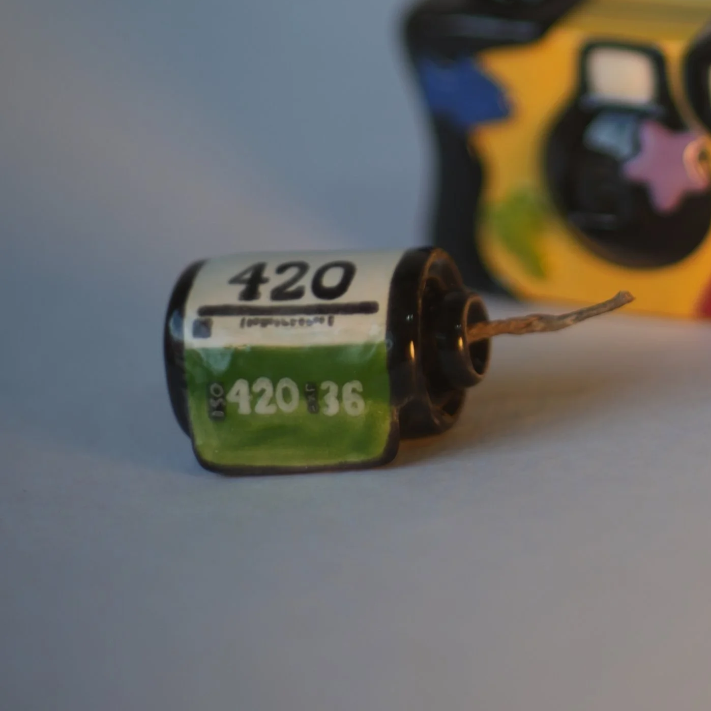 35mm Film Canister Hemp Wick Holder