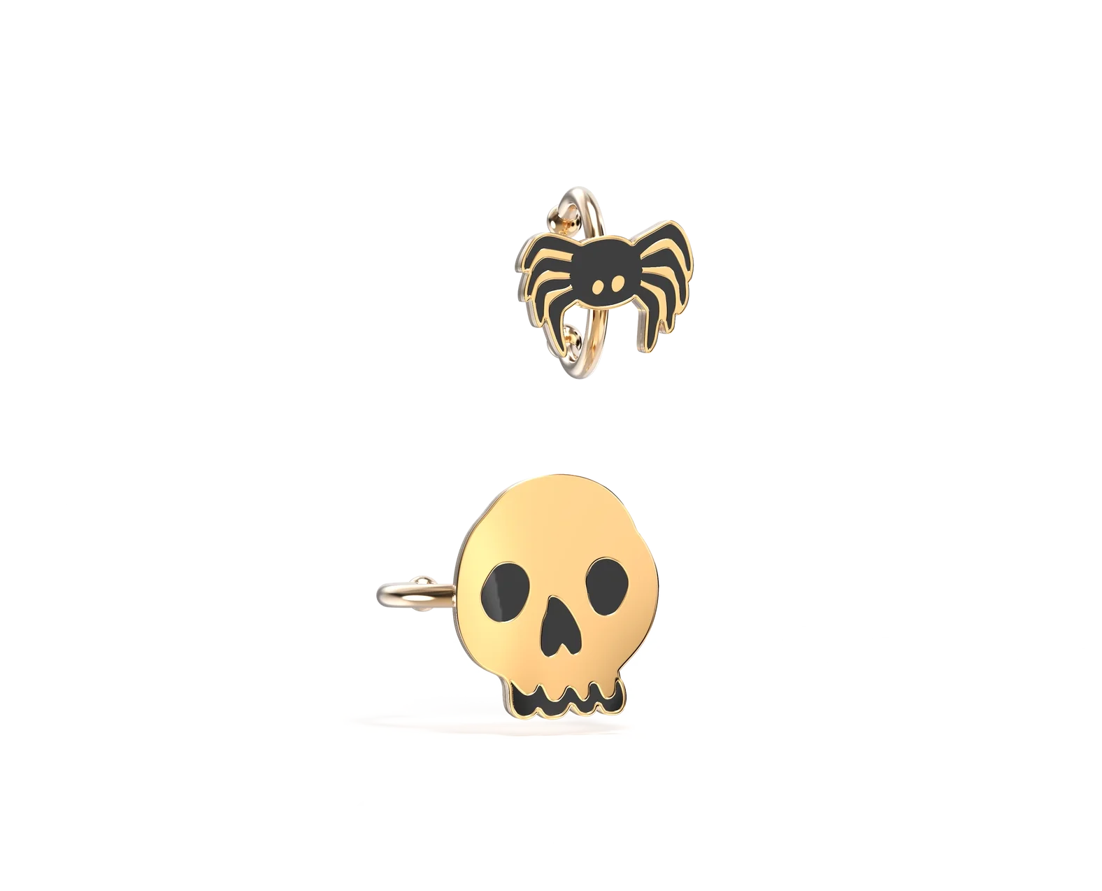 Skull & Spider Ear Cuffs/ No Piercing Jewelry
