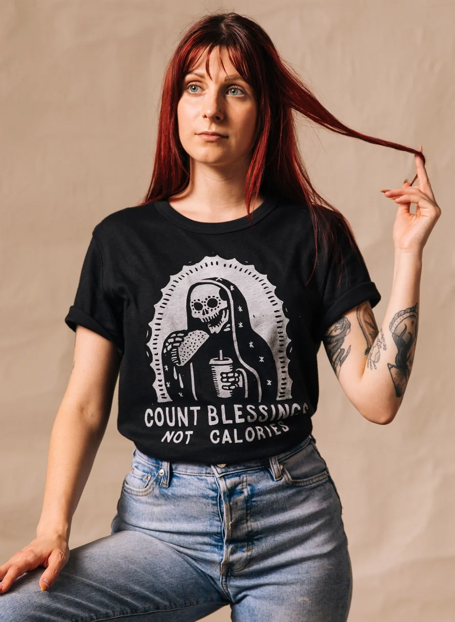 Count Blessings Not Calories Unisex Tee