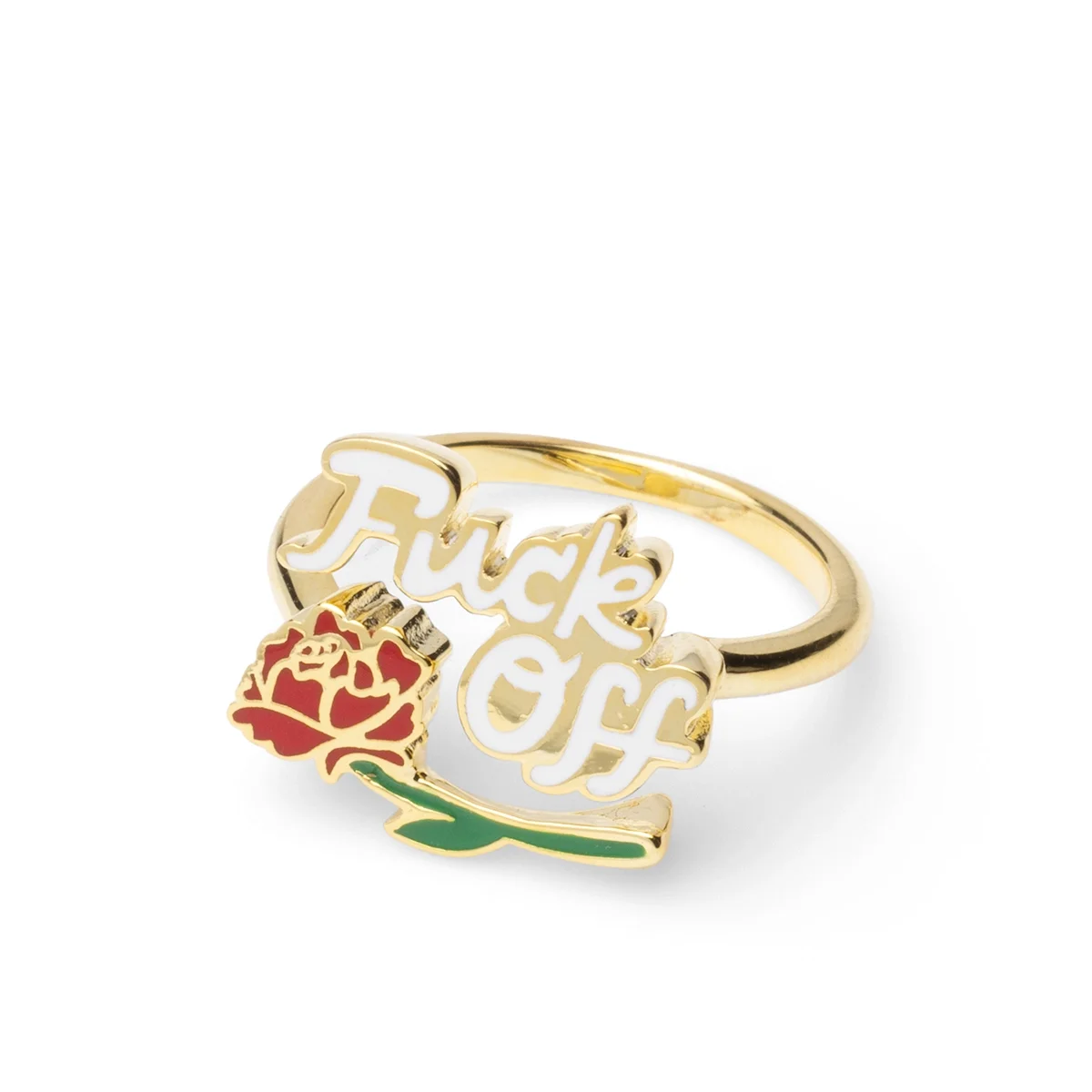 F*ck Off Adjustable Gold Ring