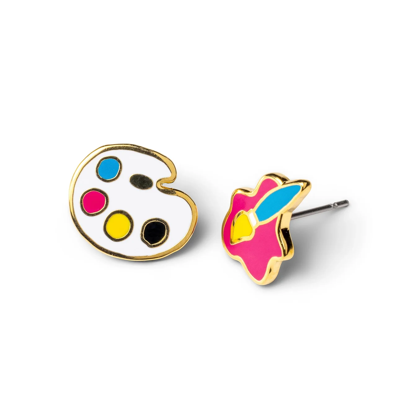 Paint Brush & Palette Earrings
