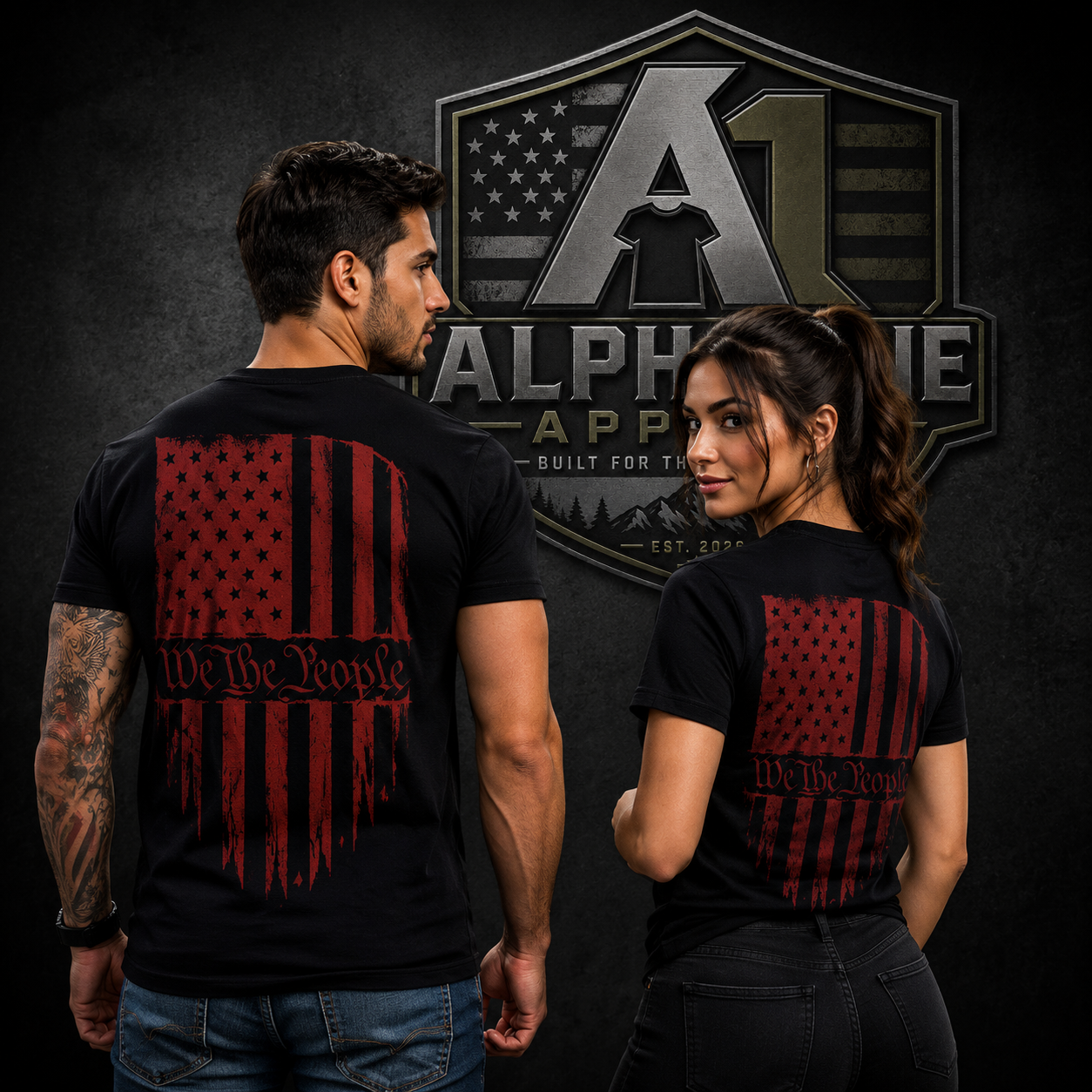 We The People Distressed Flag T-Shirt