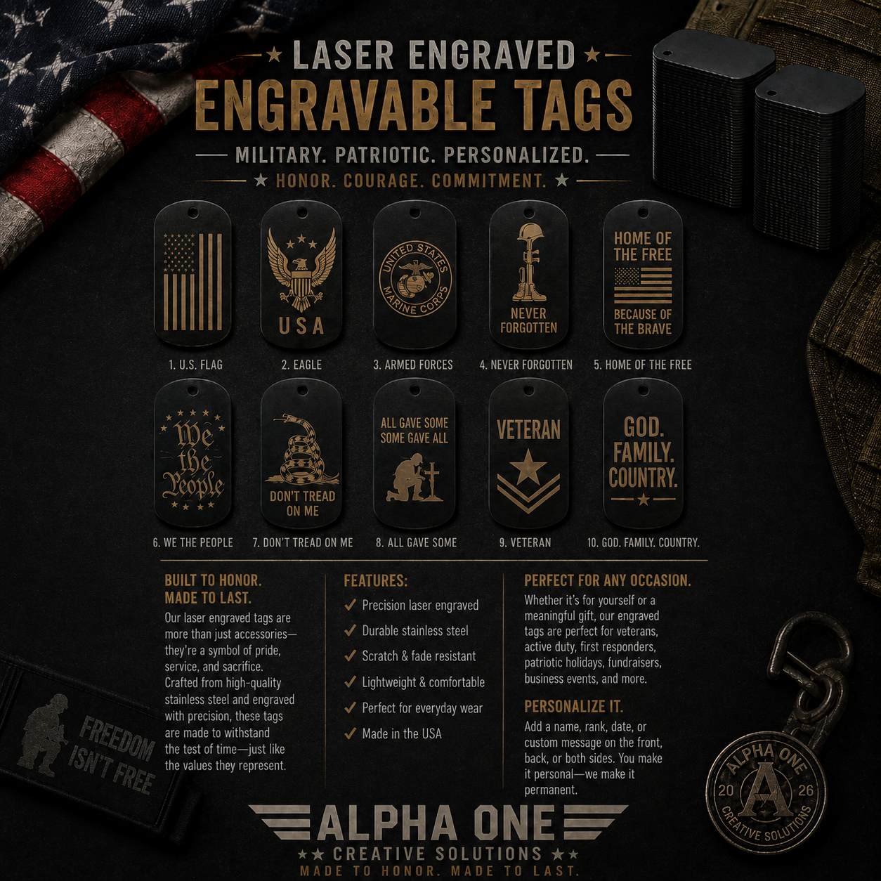 Laser-Engraved Tags