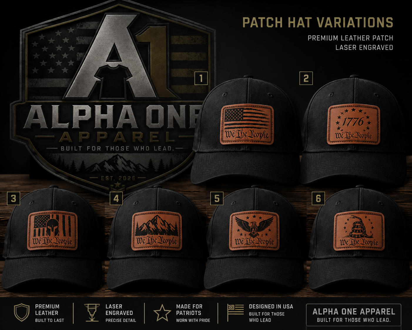 Alpha One Apparel Patch Hat Collection.png