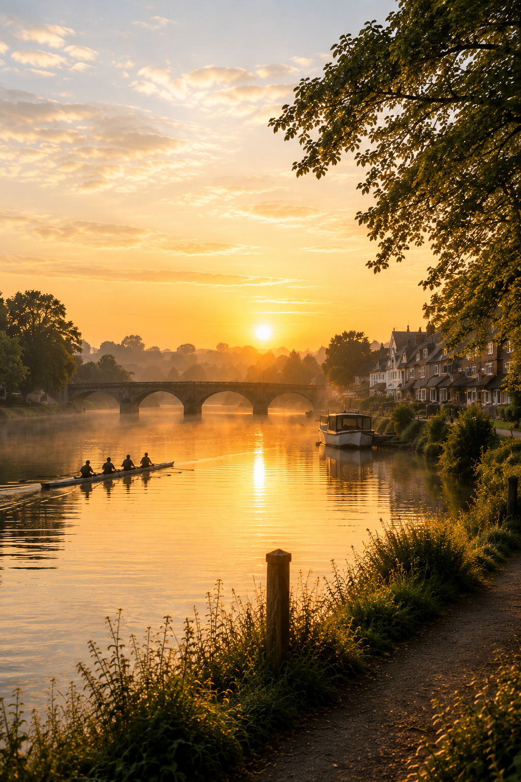 River Thames at sunrise, representing connection, change and transformation at Converge