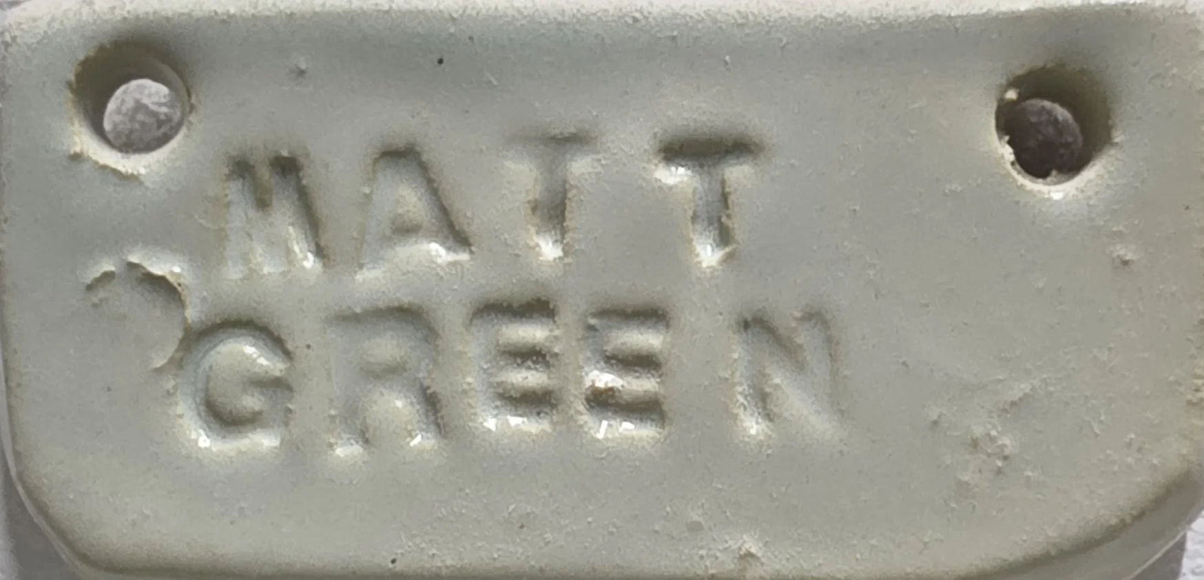 Matt green glaze