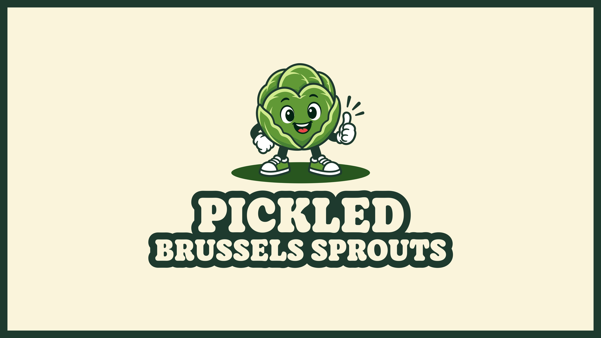Pickled Brussels Sprouts logo, Pickled Revolution's classic pickled sprout product