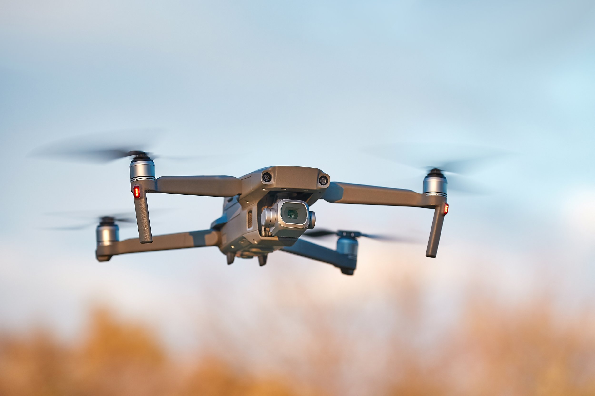 Drone used for thermal and visual inspection of electrical infrastructure.