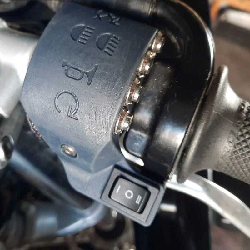 Yamaha TRX 850 modified controls.