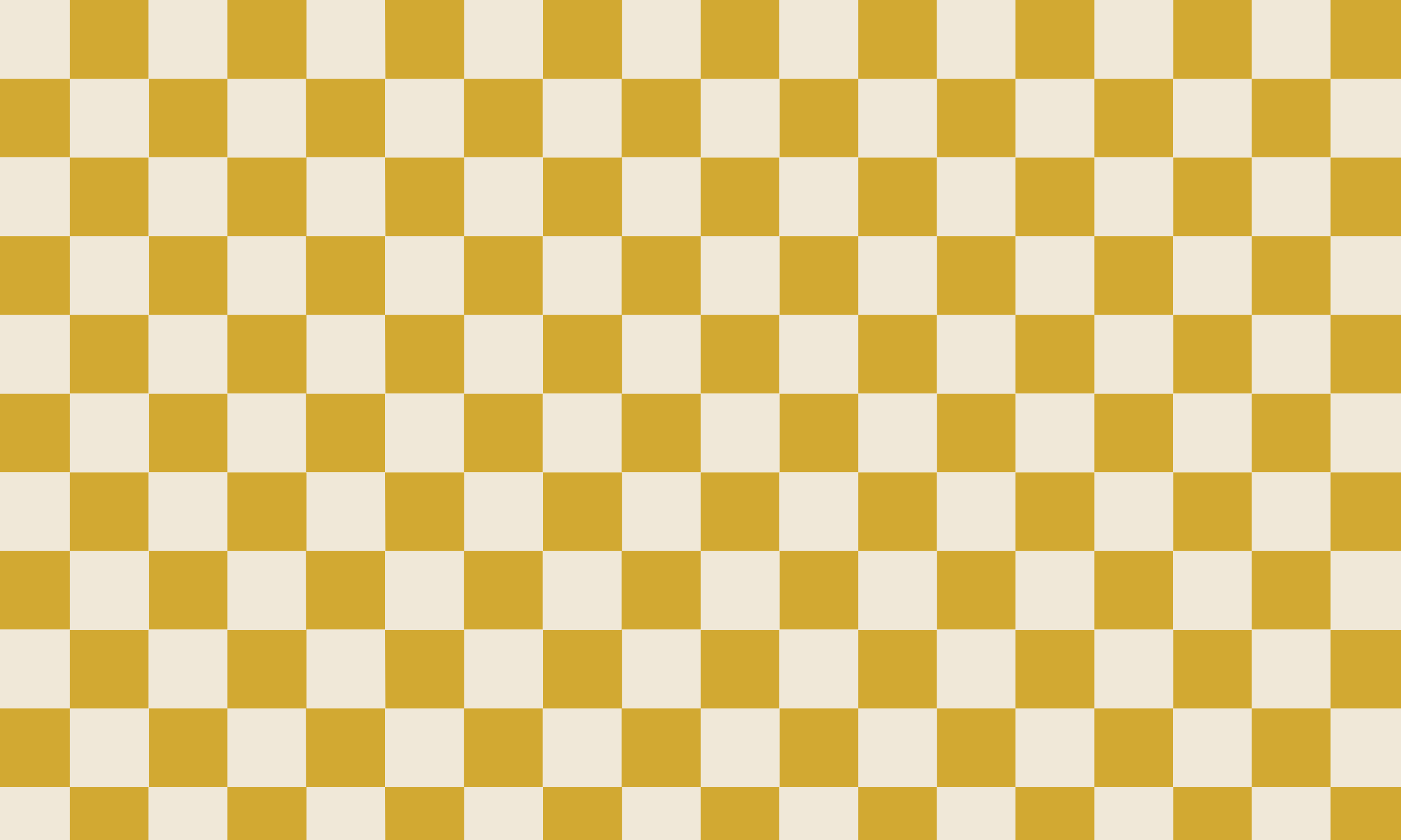 Empty checkerboard chessboard with alternating gold and cream squares.